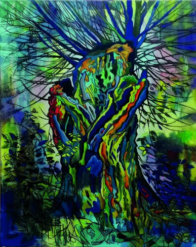 "Kopfweide- Dämmerung" van Matthias Bargholz, Schilderij te koop op Singulart