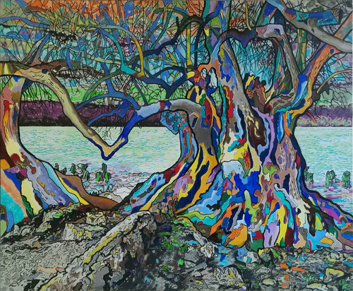 Meeres - Baum van Matthias Bargholz, Schilderij te koop op Singulart