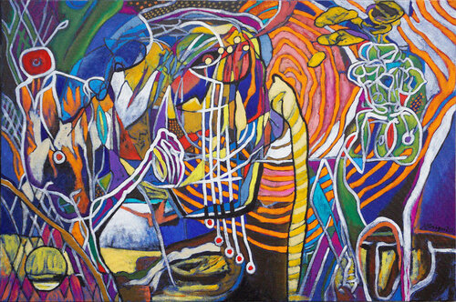 Gesang der Liebe van Matthias Bargholz, Schilderij te koop op Singulart