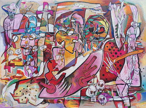 "Der Krieg"- I van Matthias Bargholz, Schilderij te koop op Singulart