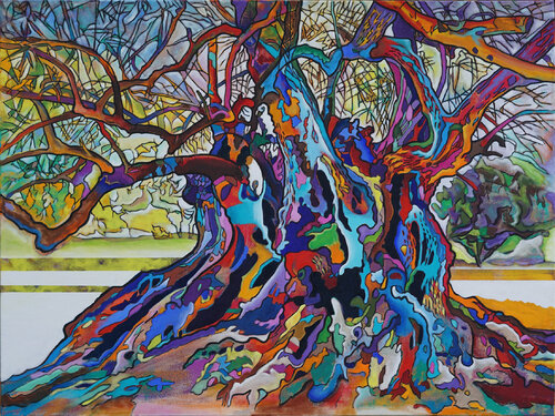 "Großer Olivenbaum IV" di Matthias Bargholz, Pittura in vendita su Singulart