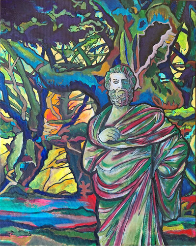 "Figur im Park- I" di Matthias Bargholz, Pittura in vendita su Singulart