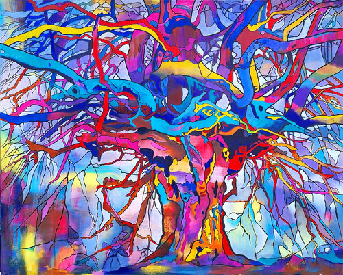 Knoten-Baum di Matthias Bargholz, Pittura in vendita su Singulart