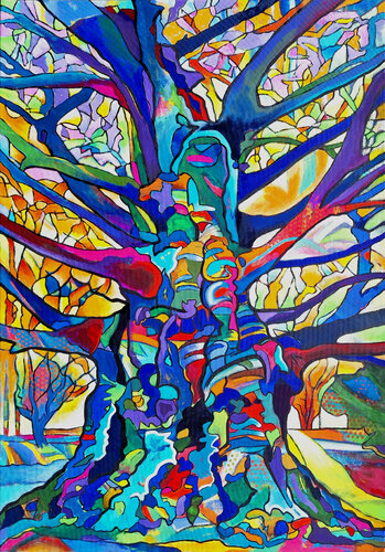 Große Hainbuche di Matthias Bargholz, Pittura in vendita su Singulart