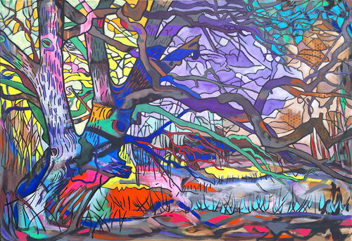 Klopstock-Eiche III di Matthias Bargholz, Pittura in vendita su Singulart