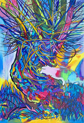 "Große Kopfweide" van Matthias Bargholz, Schilderij te koop op Singulart