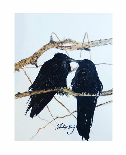Love Birds von Shabs Beigh, Werk auf Papier kaufen auf Singulart