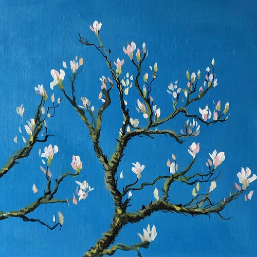 Magnolia In Spring 3 von Shabs Beigh, Malerei kaufen auf Singulart