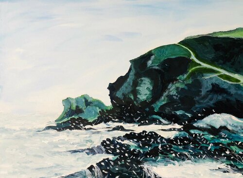 Evening By The Lizard Point di Shabs Beigh, Pittura in vendita su Singulart