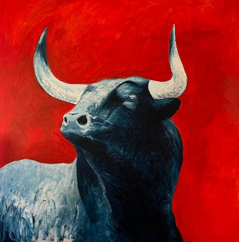 Proud Bull van Shabs Beigh, Tekening te koop op Singulart
