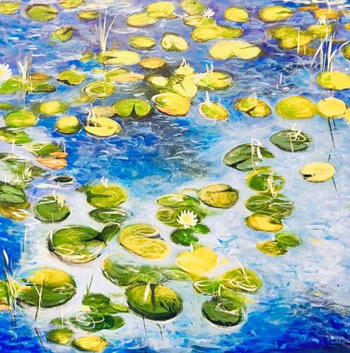 Lilies At Night von Shabs Beigh, Malerei kaufen auf Singulart