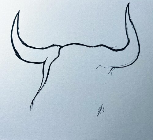 Bull Head In Ink 2 Shabs Beigh