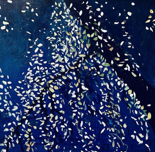Autumn Against The Dark Blue von Shabs Beigh, Malerei kaufen auf Singulart