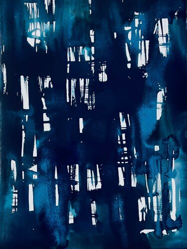 The Blue Night by Shabs Beigh, Drawing for Sale on Singulart