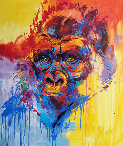 GORILLA von Anna Cher, Malerei kaufen auf Singulart