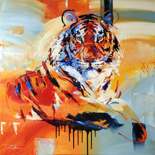TIGER von Anna Cher, Malerei kaufen auf Singulart