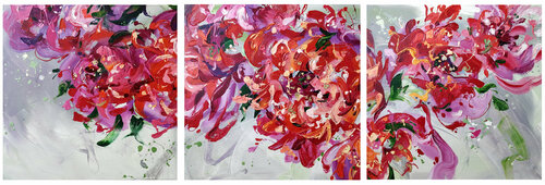 FLORAL TRIPTYCH van Anna Cher, Schilderij te koop op Singulart