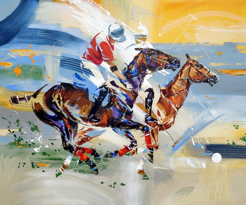 CHASING SHADOW | POLO van Anna Cher, Schilderij te koop op Singulart
