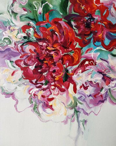 FLORAL ABSTRACT van Anna Cher, Schilderij te koop op Singulart