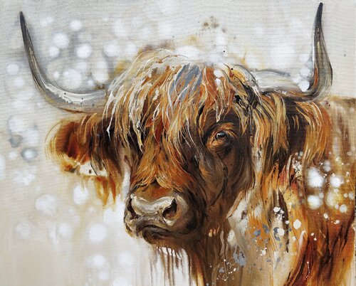 HIGHLAND MORNING von Anna Cher, Malerei kaufen auf Singulart