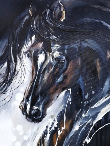 BLACK BEAUTY van Anna Cher, Schilderij te koop op Singulart