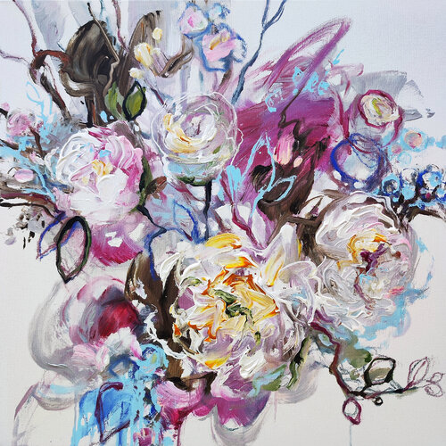 Floral Symphony van Anna Cher, Schilderij te koop op Singulart