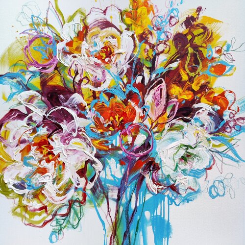 Floral Euphoria di Anna Cher, Pittura in vendita su Singulart