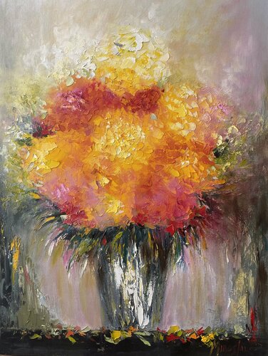 Yellow Bouquet par Miroslava Lipovec Friedman, Peinture en vente sur Singulart