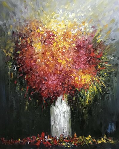 Paradise of Flowers von Miroslava Lipovec Friedman, Malerei kaufen auf Singulart