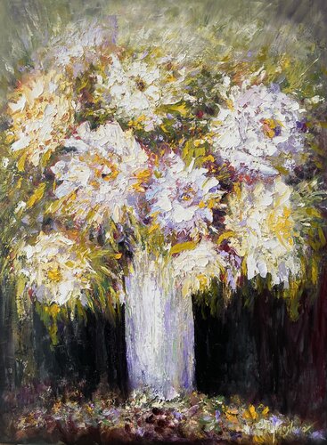White Roses von Miroslava Lipovec Friedman, Malerei kaufen auf Singulart