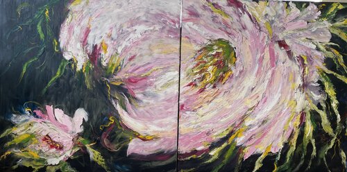 Pink Flowers von Miroslava Lipovec Friedman, Malerei kaufen auf Singulart