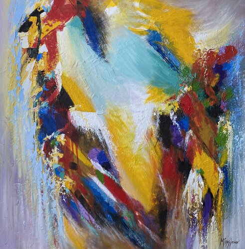 Happines and Color II par Miroslava Lipovec Friedman, Peinture en vente sur Singulart