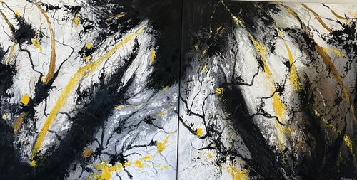 Word Conection I & II di Miroslava Lipovec Friedman, Pittura in vendita su Singulart