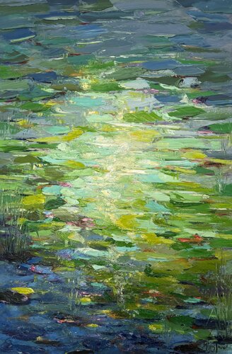 Lily Pond by Miroslava Lipovec Friedman, Painting for Sale on Singulart