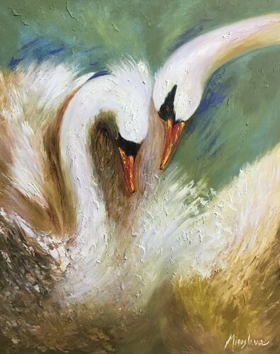 Swans von Miroslava Lipovec Friedman, Malerei kaufen auf Singulart