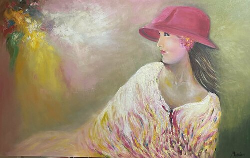 Woman with Her Dreams par Miroslava Lipovec Friedman, Peinture en vente sur Singulart