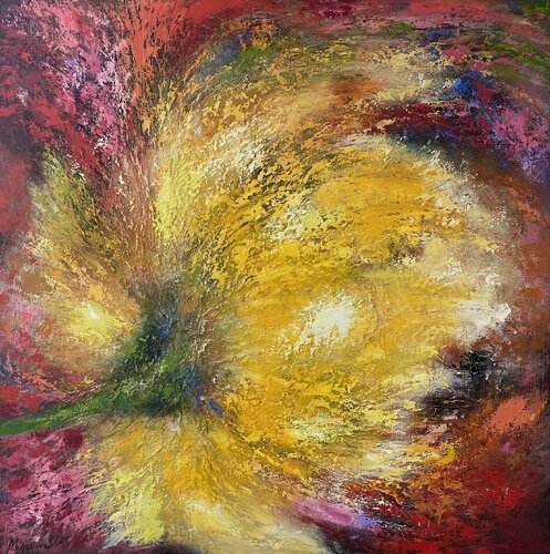Enchanting Abstract Flower by Miroslava Lipovec Friedman, 회화 for Sale on Singulart