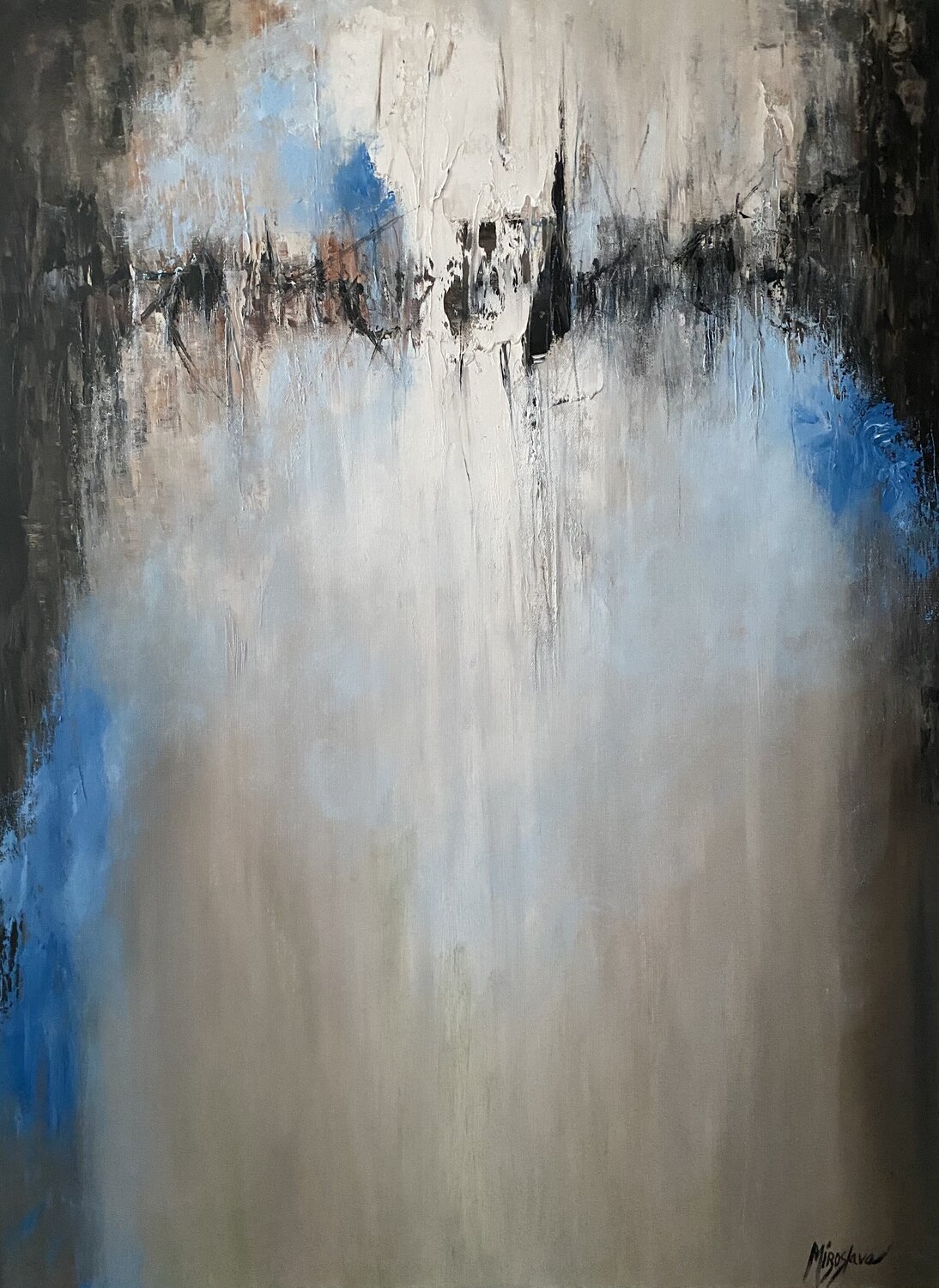 Showers on Lonely Street Miroslava Lipovec Friedman Originalgemälde zu verkaufen