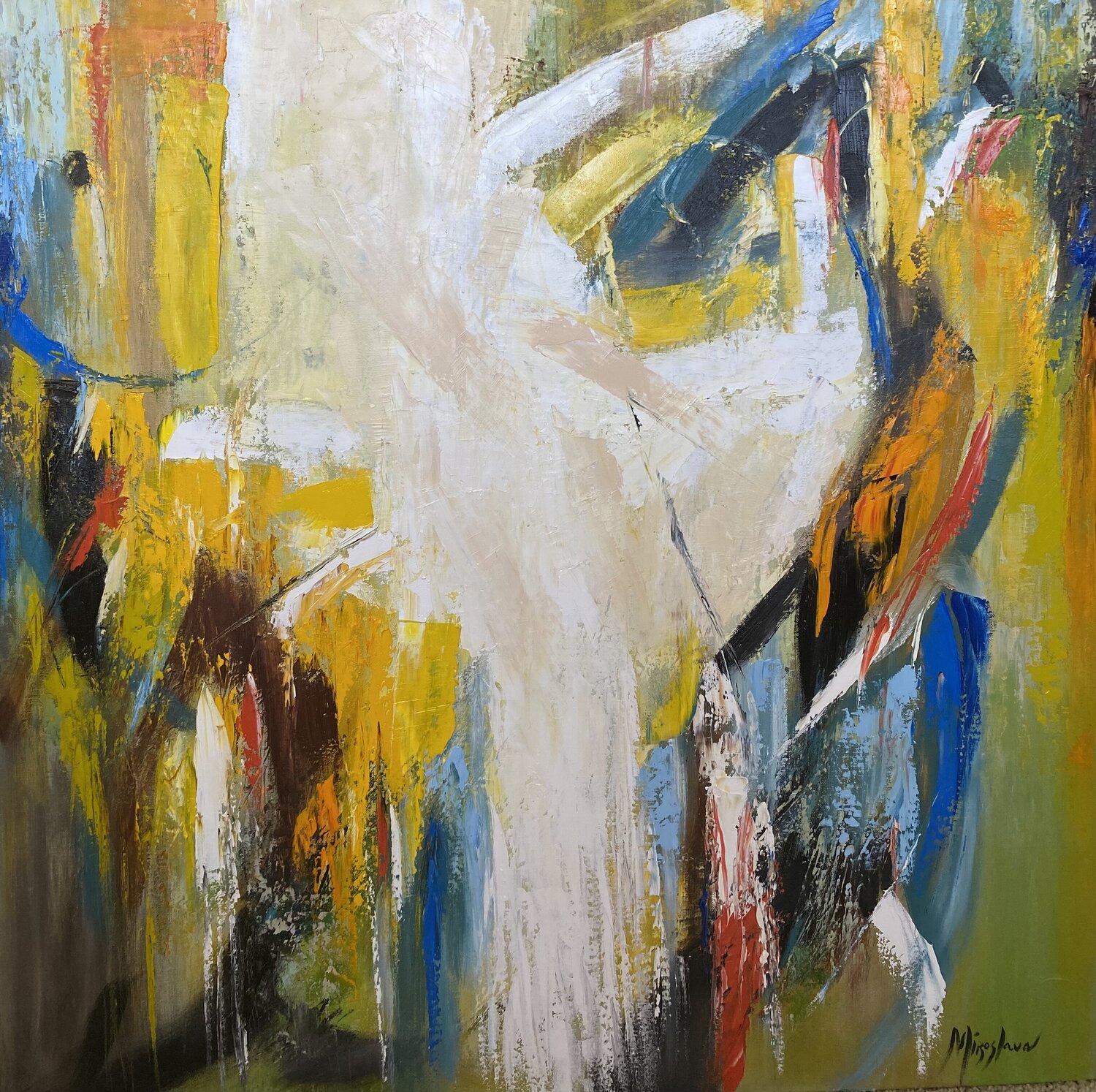 Happiness and Color Miroslava Lipovec Friedman Dipinto originale in vendita