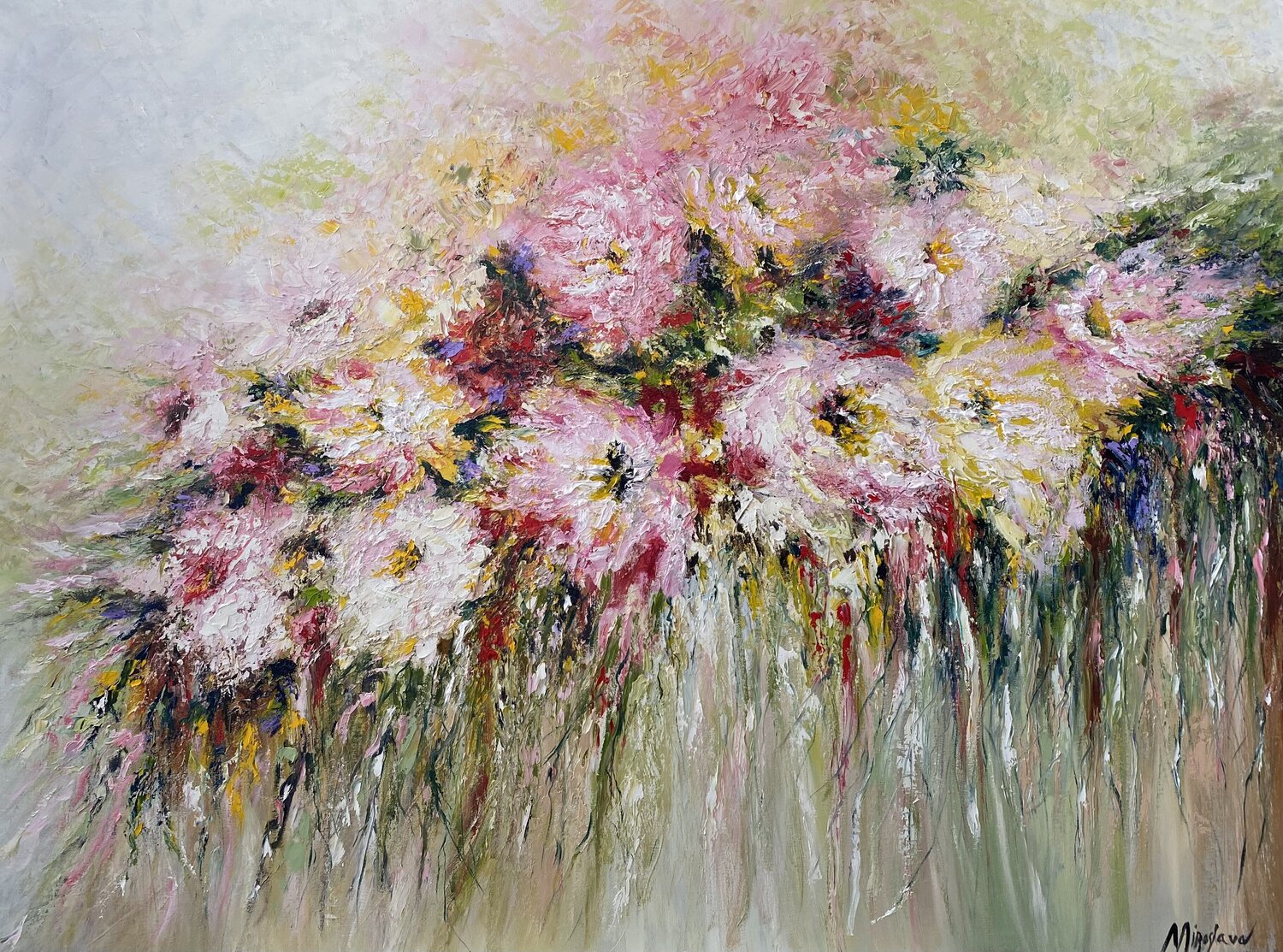 Flowers  for Your Heart Miroslava Lipovec Friedman Originalgemälde zu verkaufen