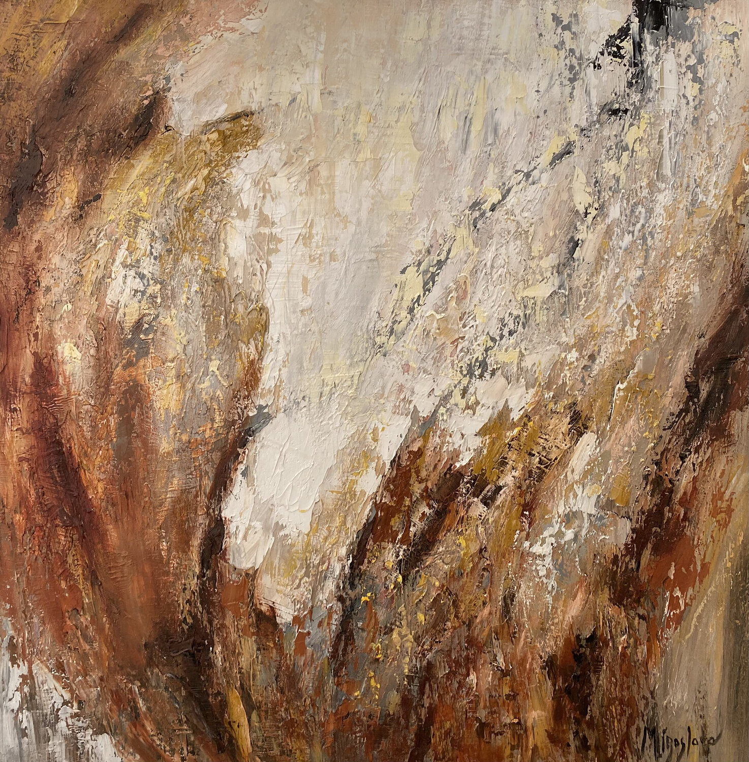 Element of The Earth Miroslava Lipovec Friedman Originalgemälde zu verkaufen