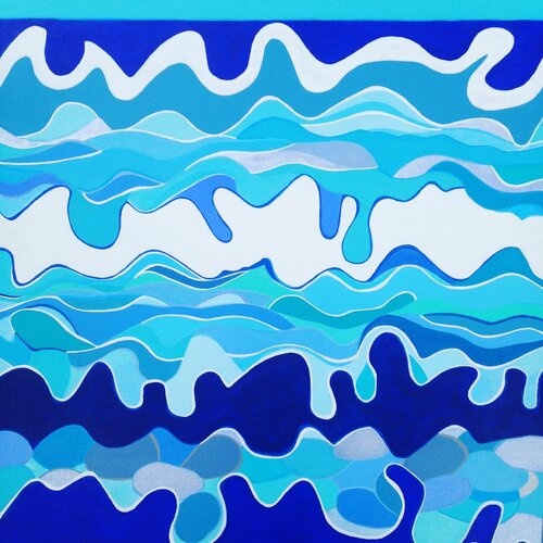 Les vagues van Marie-Dominique Willemot, Schilderij te koop op Singulart