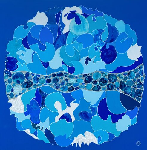 Au fil de l'eau. par Marie-Dominique Willemot, Peinture en vente sur Singulart