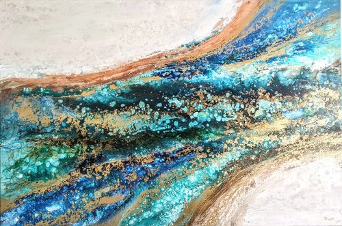 Cycladic Flow van Eleni Denart, Schilderij te koop op Singulart