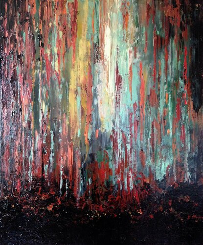 Fire Rain di David Vall, Pittura in vendita su Singulart