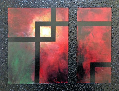 Window on Fire di David Vall, Pittura in vendita su Singulart