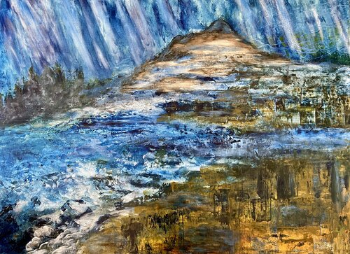 Prussian Blue Tempest van David Vall, Schilderij te koop op Singulart