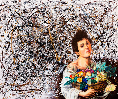 Caravaggio Meets Pollack von James 'Kingneon' Gucwa, Malerei kaufen auf Singulart