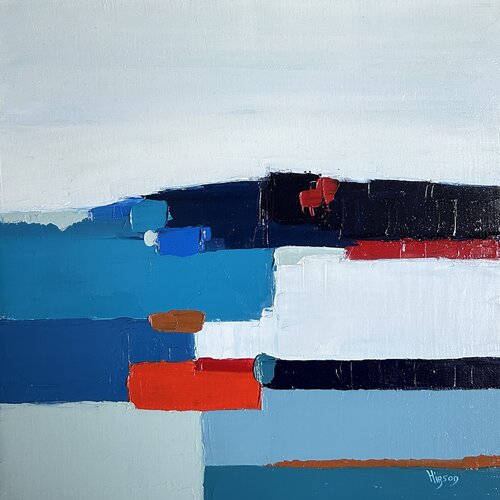 Infiniment bleu 10 van Sandrine Hirson, Schilderij te koop op Singulart