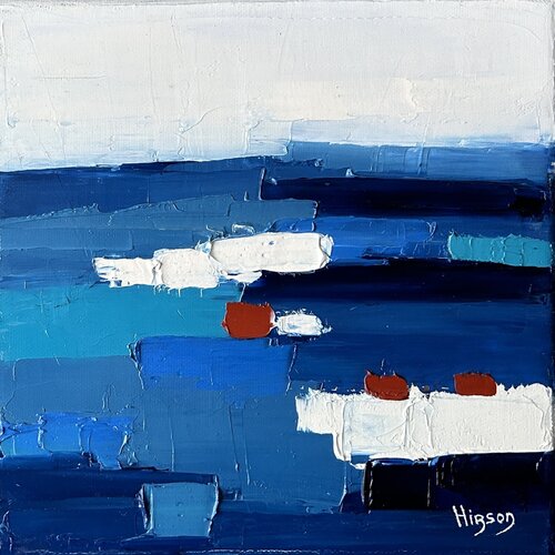 Infiniment bleu 2 van Sandrine Hirson, Schilderij te koop op Singulart